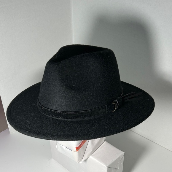 Black Vegan Felt Hat - Gold Starburst Crown - Picture 3 of 5